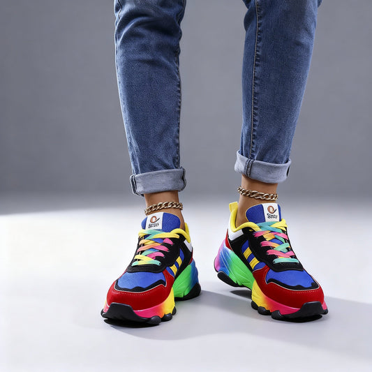 Ladies Sporty Colorful Sneakers | Platform