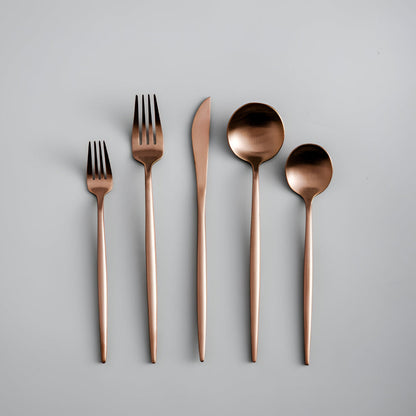 Minimalist Stainless Steel Flatware Set for Dining