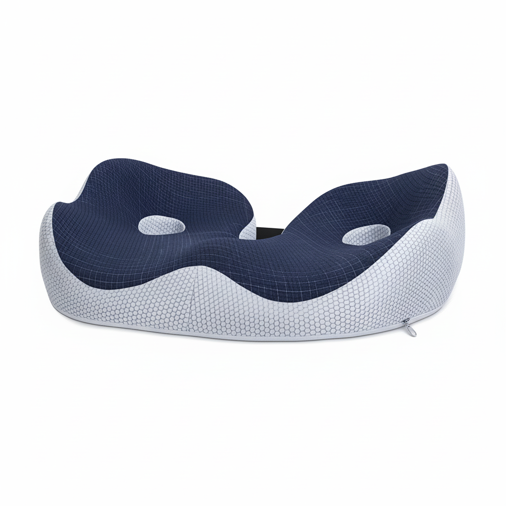 Memory Foam Seat Cushion for Sit Bone Support - Ideal for Office and Car Use