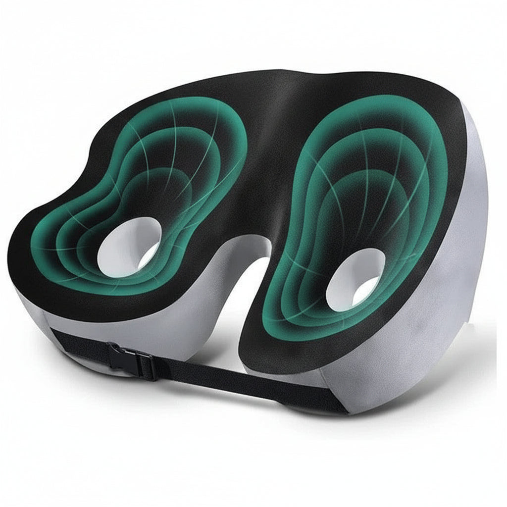 Memory Foam Seat Cushion for Sit Bone Support - Ideal for Office and Car Use