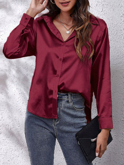 Women's Formal Button-Up Blouse | Relaxed Fit