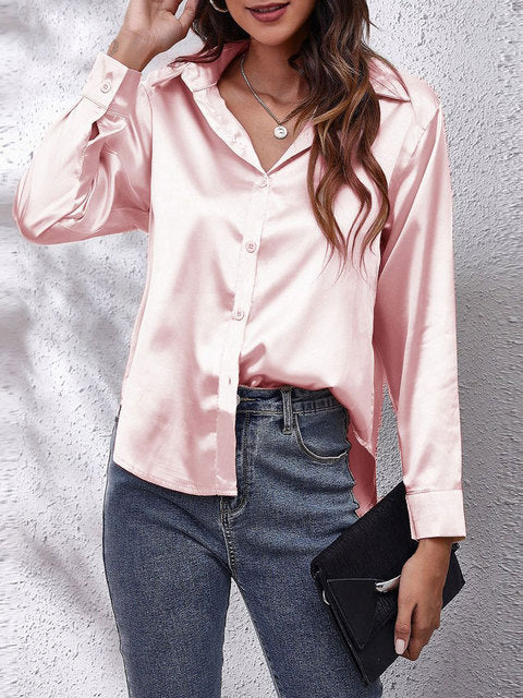 Women's Formal Button-Up Blouse | Relaxed Fit