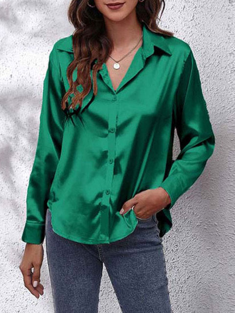 Women's Formal Button-Up Blouse | Relaxed Fit