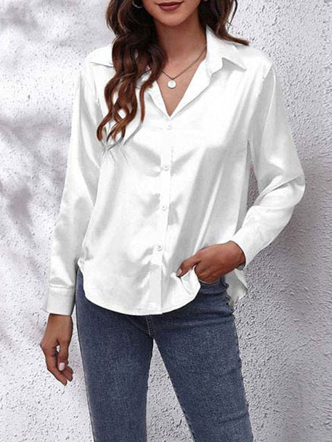 Women's Formal Button-Up Blouse | Relaxed Fit