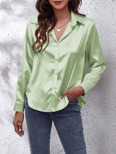 Women's Formal Button-Up Blouse | Relaxed Fit