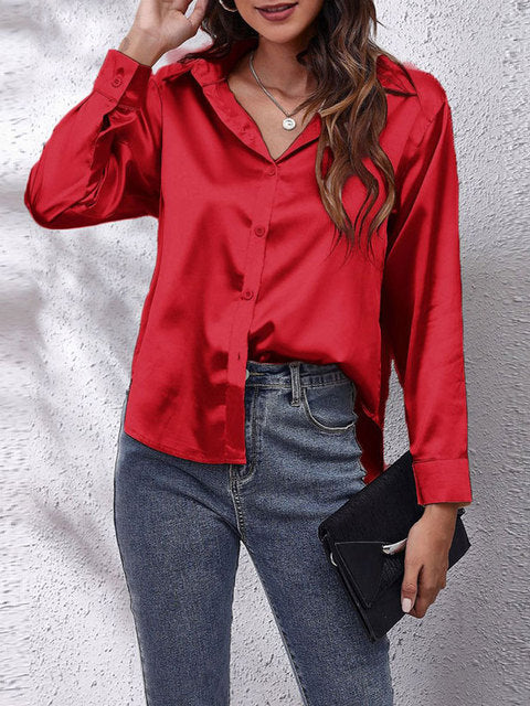Women's Formal Button-Up Blouse | Relaxed Fit