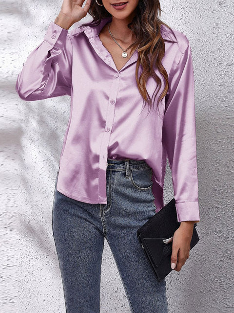 Women's Formal Button-Up Blouse | Relaxed Fit