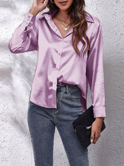 Women's Formal Button-Up Blouse | Relaxed Fit