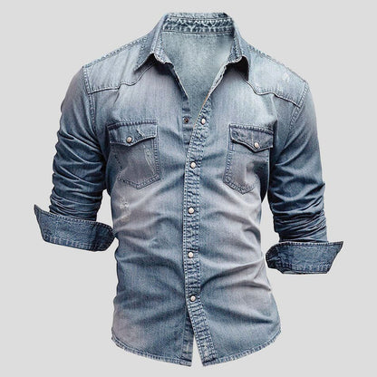 Men's Long Sleeve Button-Down Shirt | with Chest Pockets