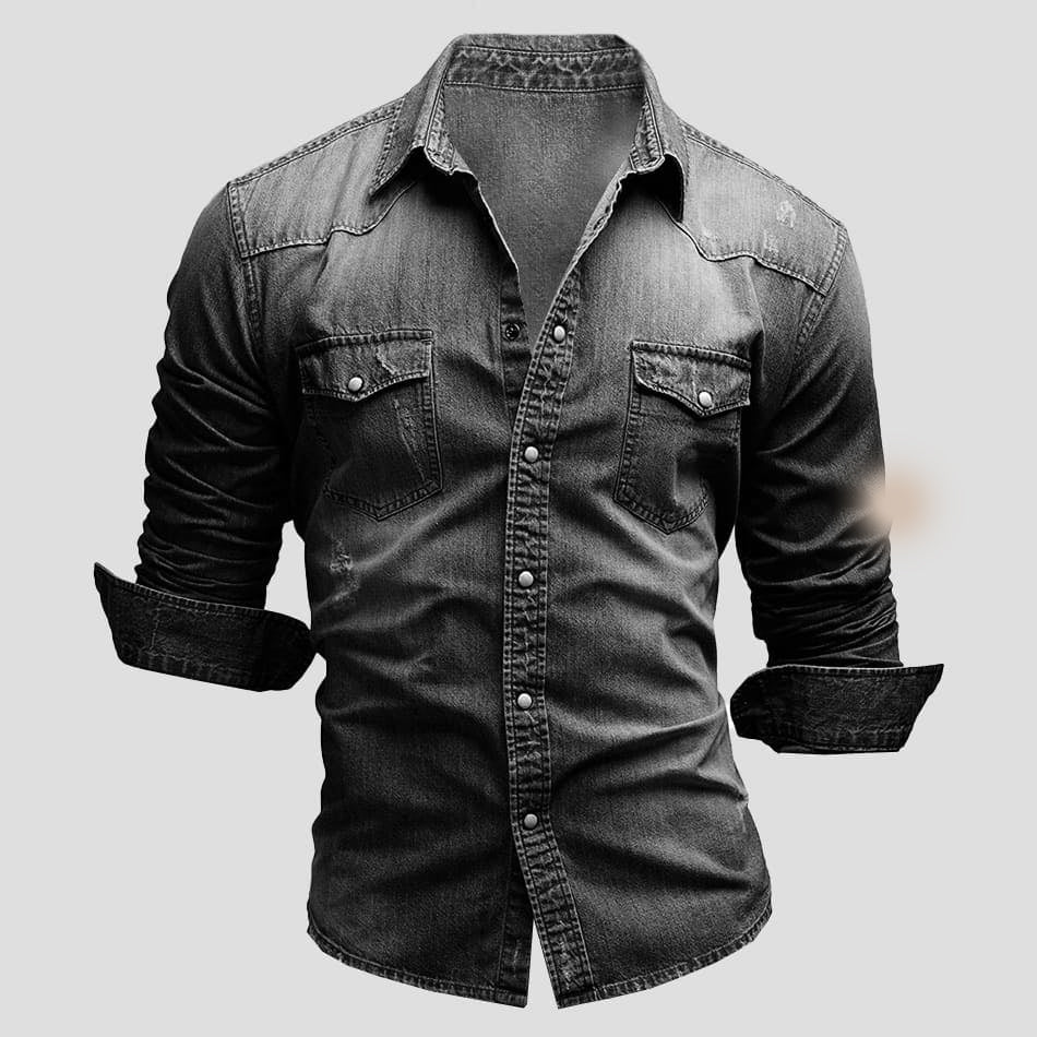Men's Long Sleeve Button-Down Shirt | with Chest Pockets