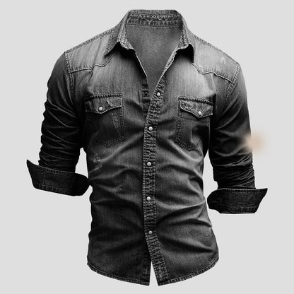 Men's Long Sleeve Button-Down Shirt | with Chest Pockets