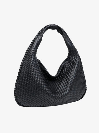 Multi-Purpose Woven Leather Hobo Bag – Lightweight and Ideal for Daily Use
