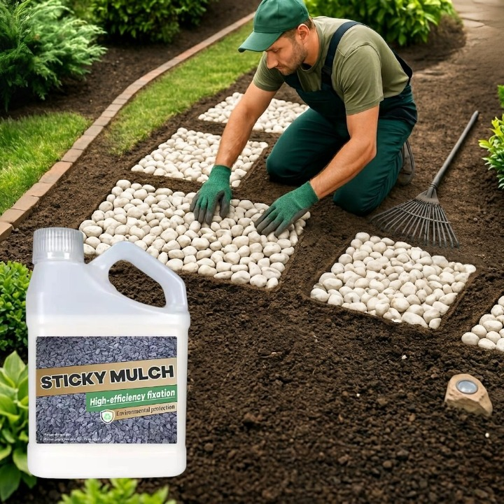 500 g Landscape Adhesive for Securing Mulch, Gravel & Sand – Rain-Resistant, Covers 8–12 m²