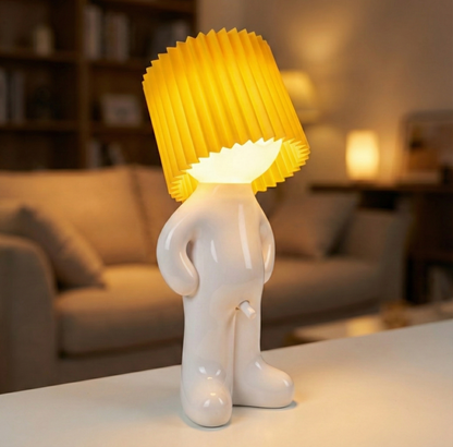 Humorous Battery-Powered Table Lamp with Dimmer | Wireless