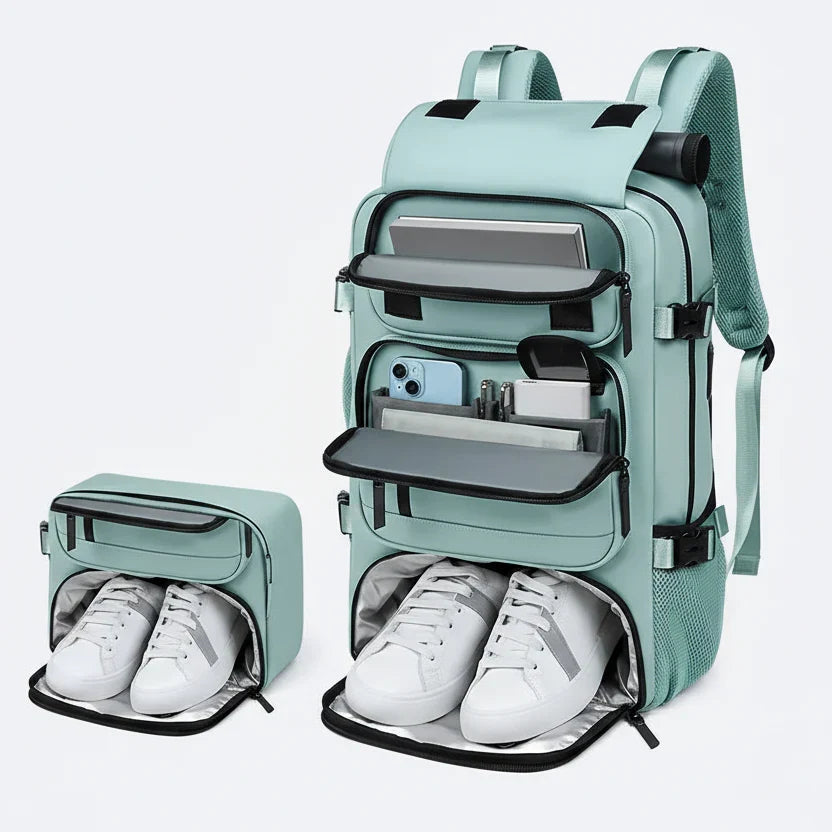 Large Waterproof Travel Backpack with USB Port