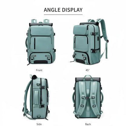 Large Waterproof Travel Backpack with USB Port