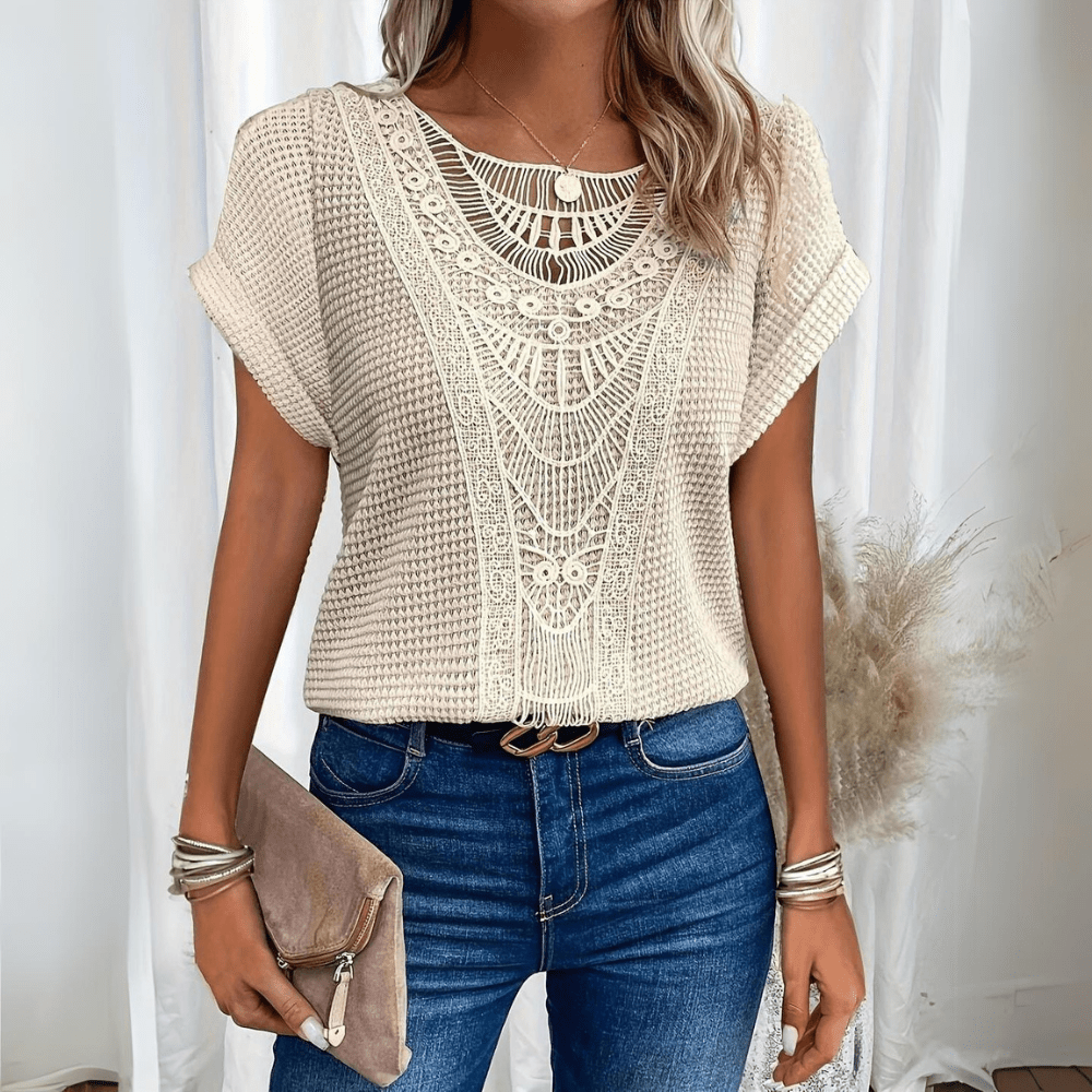 Women's Boho Summer Top | Short Sleeve