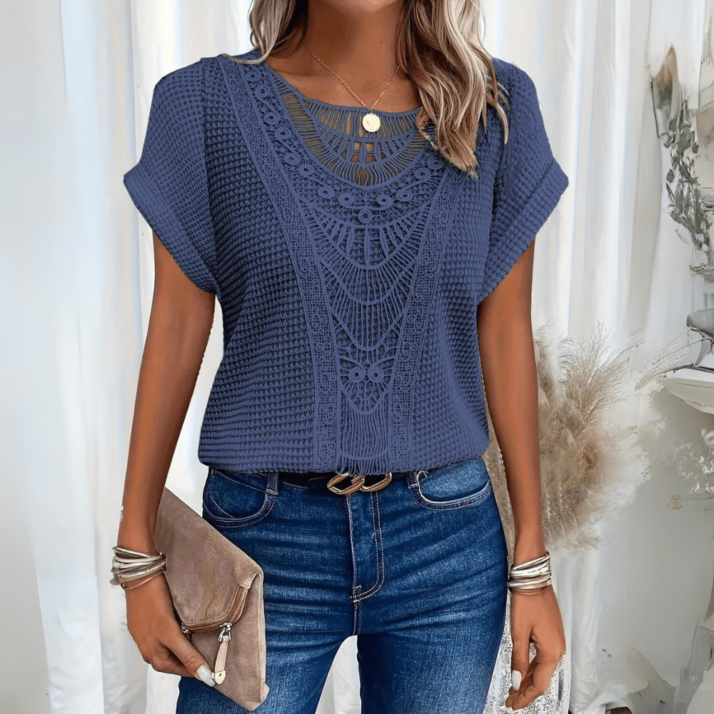 Women's Boho Summer Top | Short Sleeve