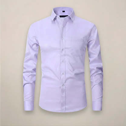 Men's Long Sleeve Button-Down Business Shirt | Breathable