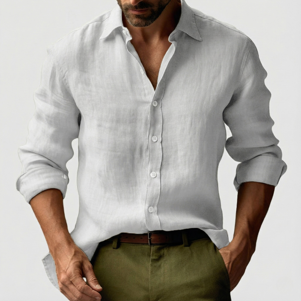 Men’s Casual Button-Down Shirt | Long Sleeve