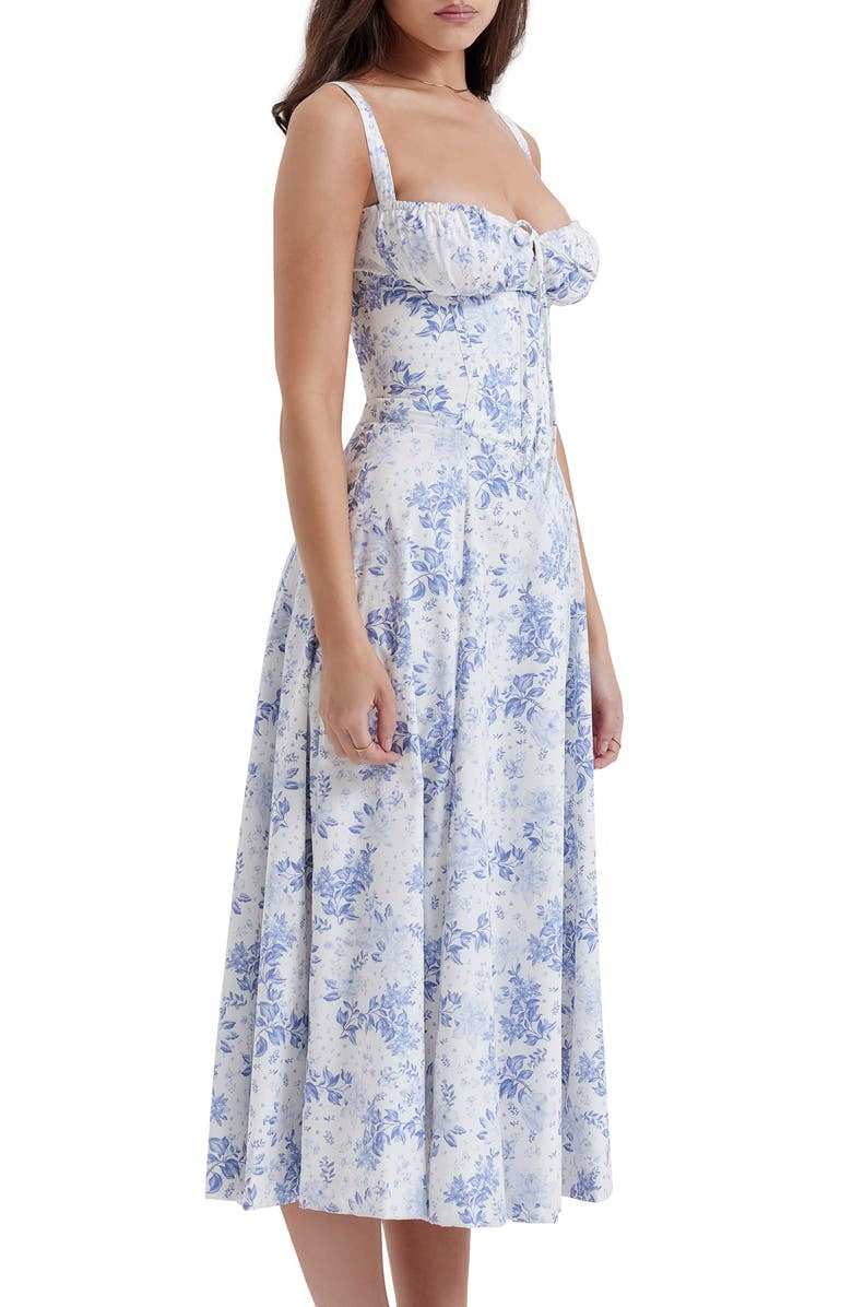Women's Floral Print Sleeveless Summer Dress | Midi