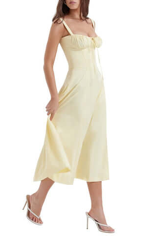 Women's Floral Print Sleeveless Summer Dress | Midi