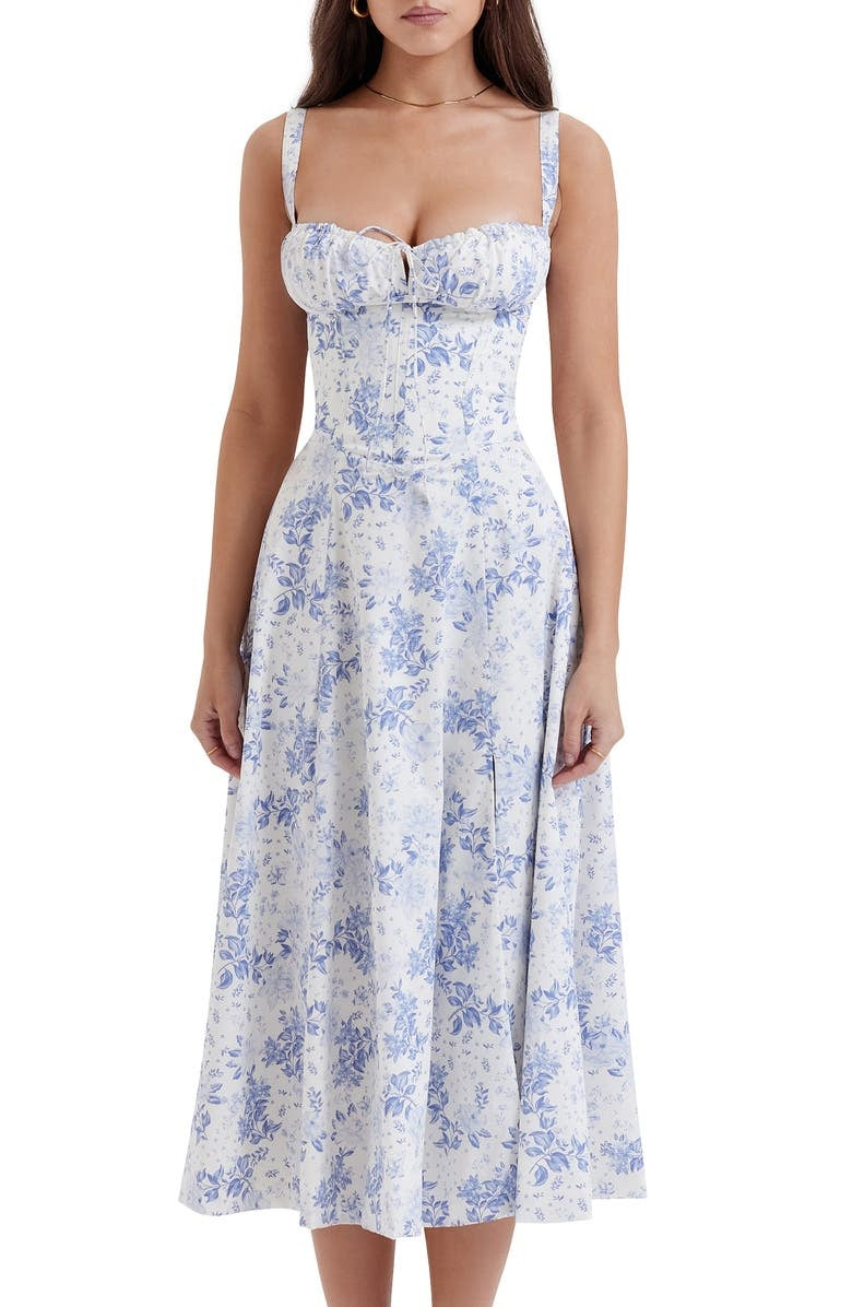 Women's Floral Print Sleeveless Summer Dress | Midi