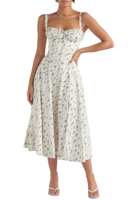 Women's Floral Print Sleeveless Summer Dress | Midi