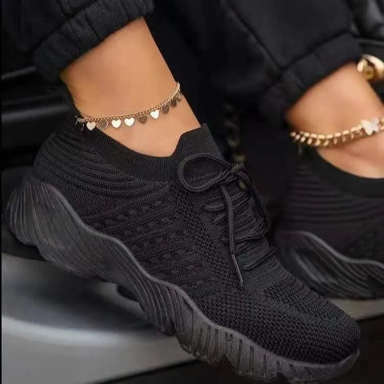 Women's Lace-Up Platform Sneakers | Sporty