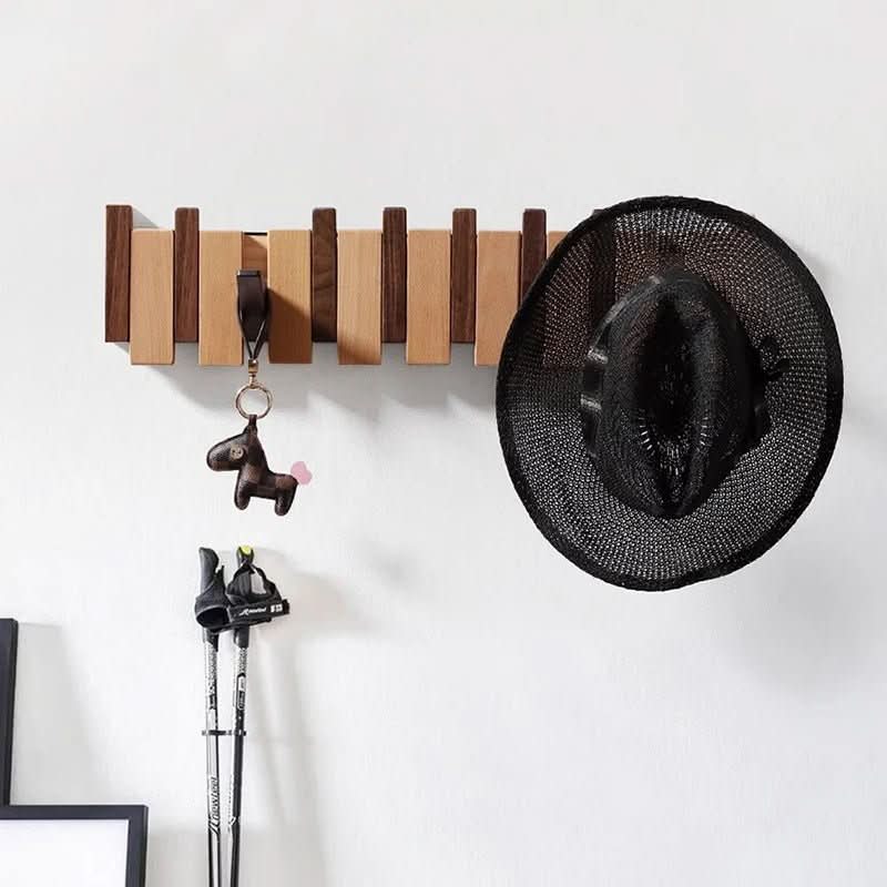 Handcrafted Wall Coat Rack in Piano Style