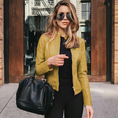 Leren damesjas | Slim fit