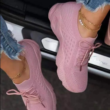 Women's Lace-Up Platform Sneakers | Sporty