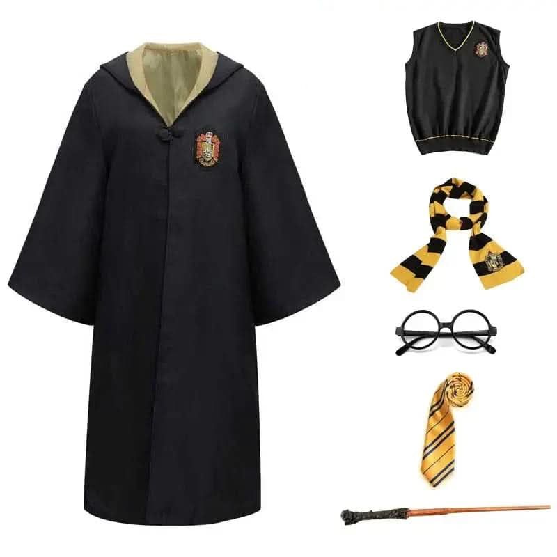 Complete Wizard Costume with Cloak & Accessories for Kids & Adults