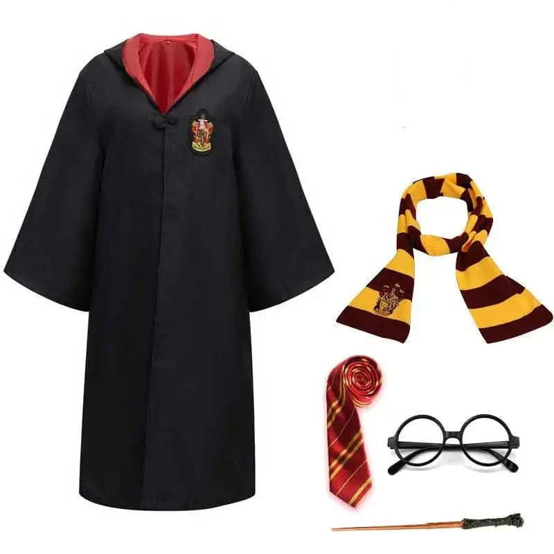 Complete Wizard Costume with Cloak & Accessories for Kids & Adults