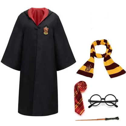 Complete Wizard Costume with Cloak & Accessories for Kids & Adults
