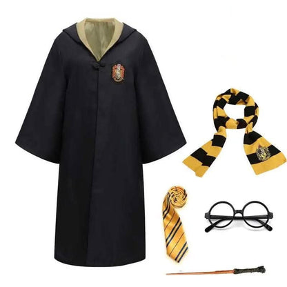 Complete Wizard Costume with Cloak & Accessories for Kids & Adults