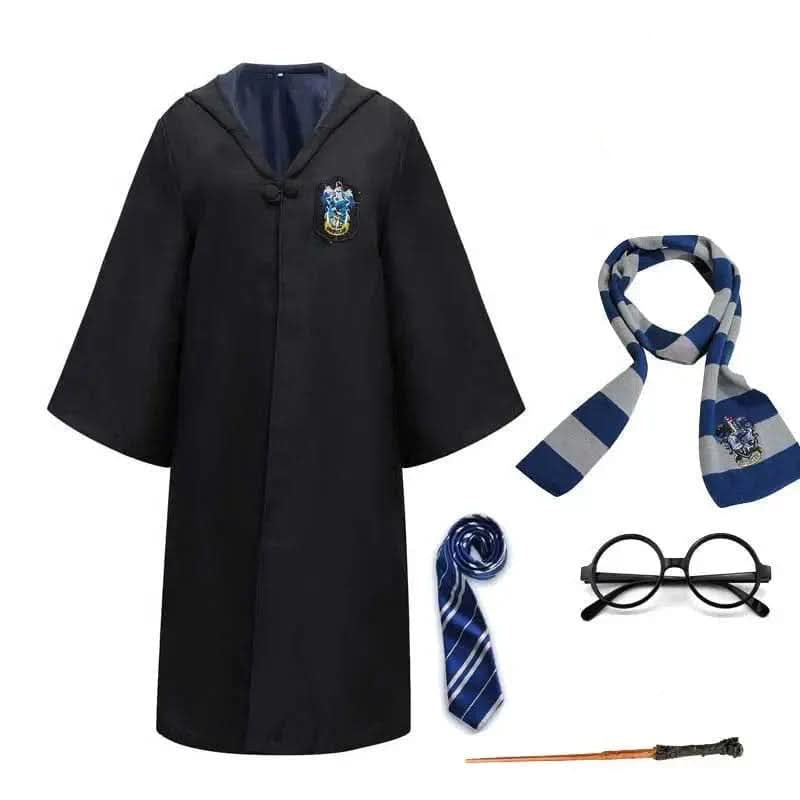 Complete Wizard Costume with Cloak & Accessories for Kids & Adults