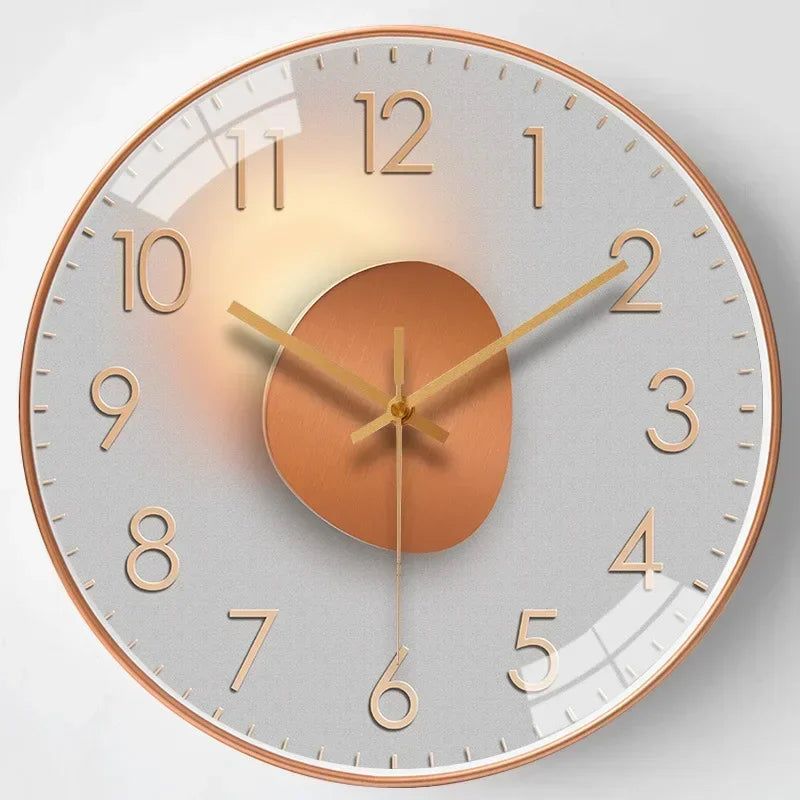 20 cm Silent Wall Clock with Classic Design in Plastic and Glass – Elegant and Easy to Read for Any Room