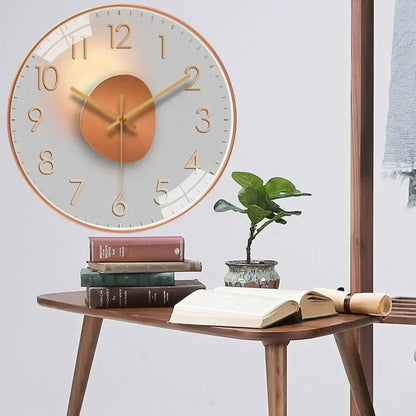 20 cm Silent Wall Clock with Classic Design in Plastic and Glass – Elegant and Easy to Read for Any Room