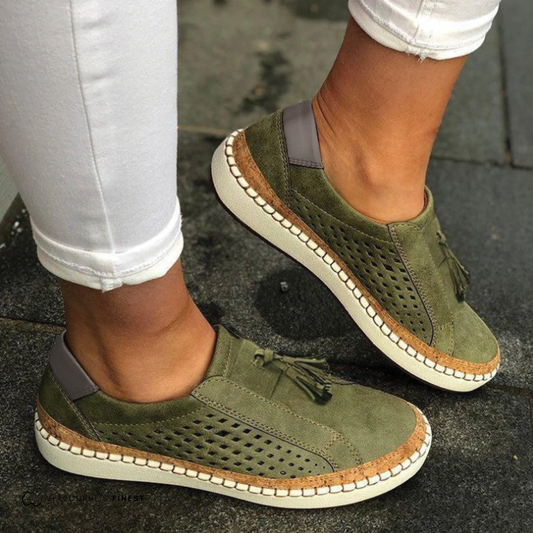 Women's Hollow-Out Slip-On Flat Loafers | Round Toe
