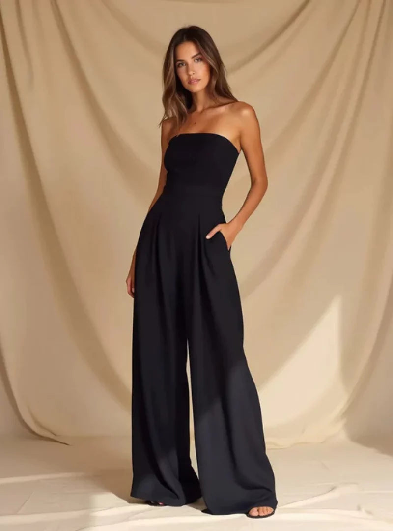 Women’s Strapless Wide Leg Jumpsuit | Casual