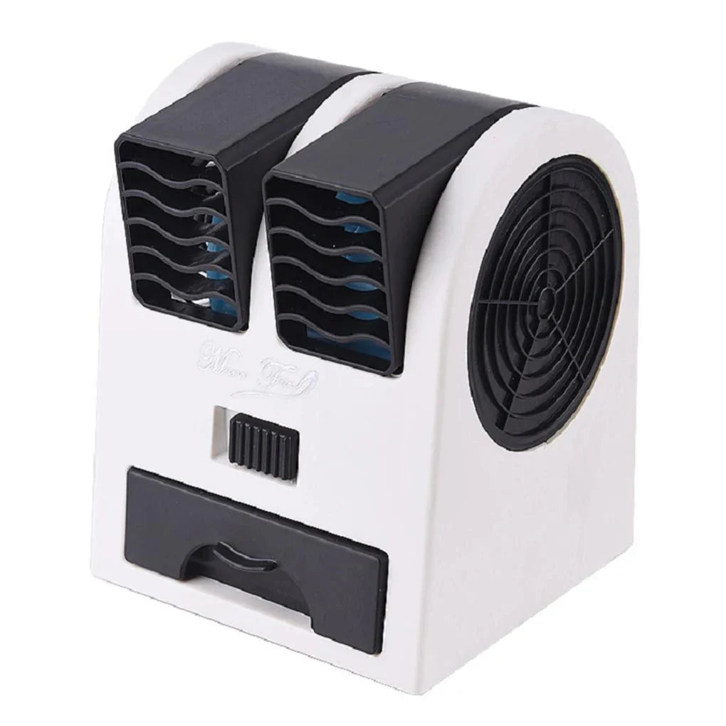 Mini USB Air Cooler with Quiet Operation & Dual Air Outlet