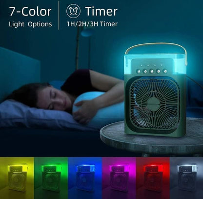 Compact Mini Air Cooler with 3 Speeds and Spray Function