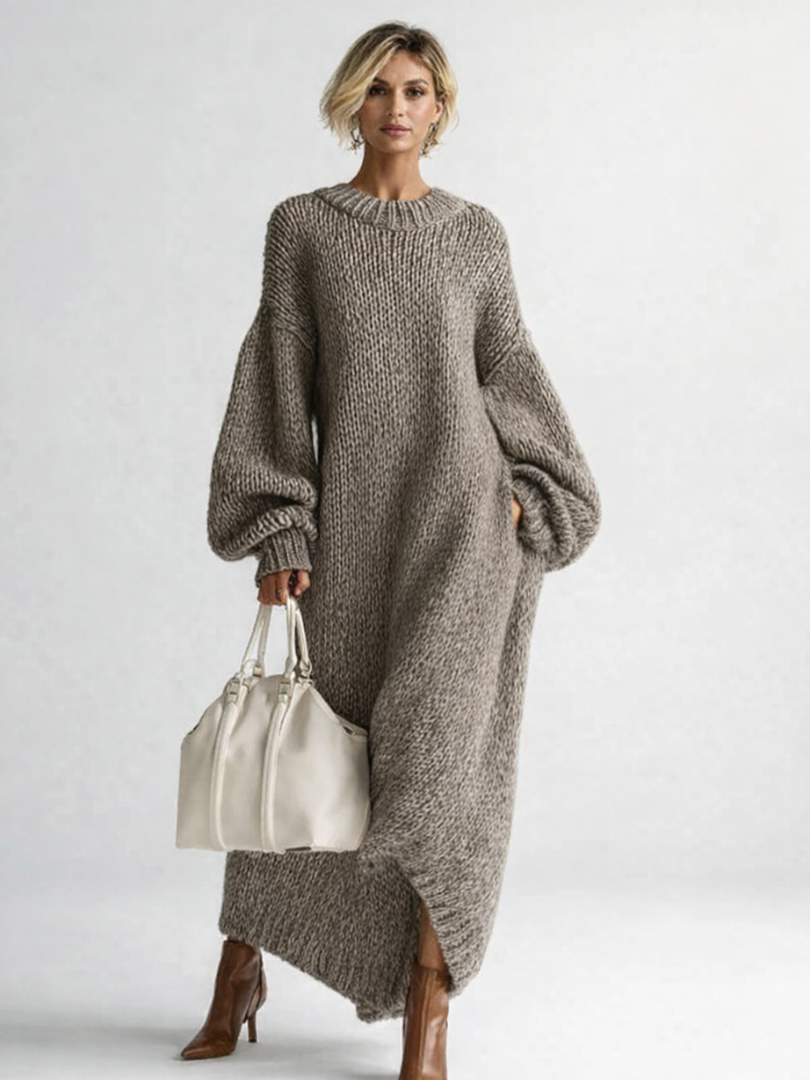 Women's Chunky Knit Oversized Sweater Dress | Winter