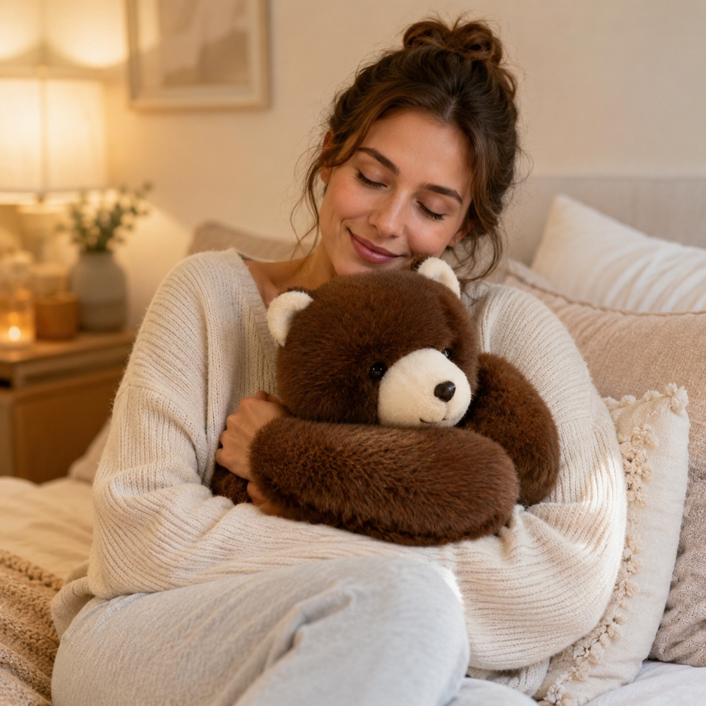 Cozy Plush Hug Pillow - Soft Stuffed Animal for Relaxation and Stress Relief
