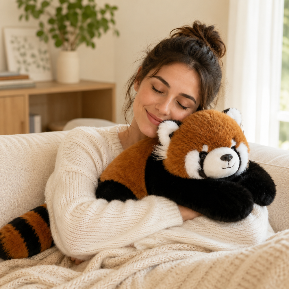 Cozy Plush Hug Pillow - Soft Stuffed Animal for Relaxation and Stress Relief