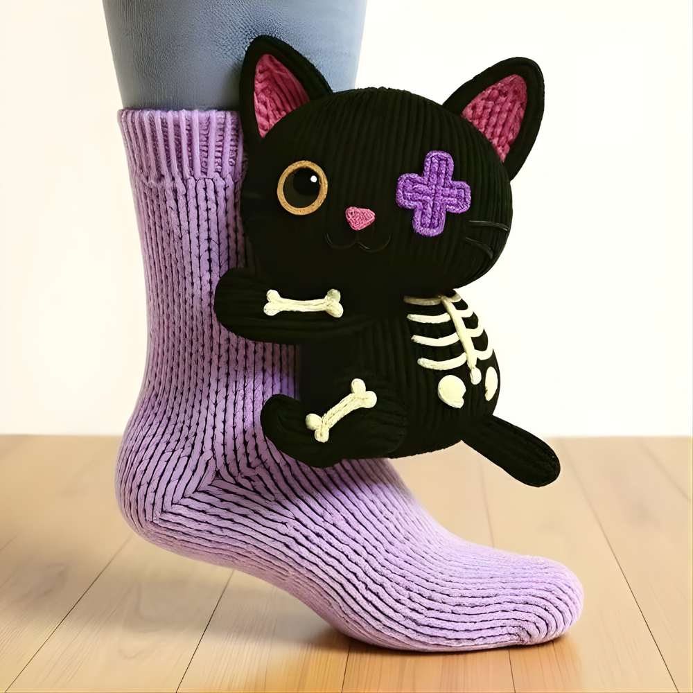 Unisex Soft and Cozy Animal-Patterned Winter House Socks