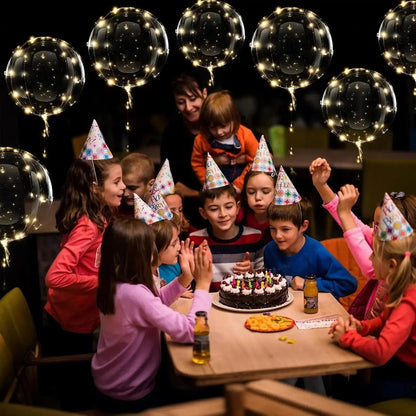 Set of 10 Warm White LED Balloons for Parties and Weddings