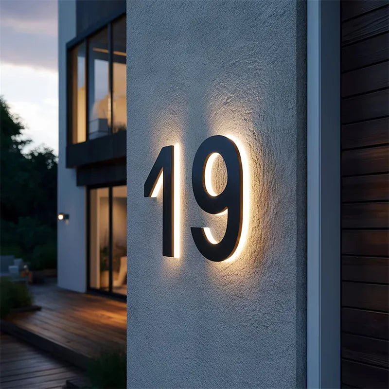 Customizable LED House Numbers for Contemporary Homes