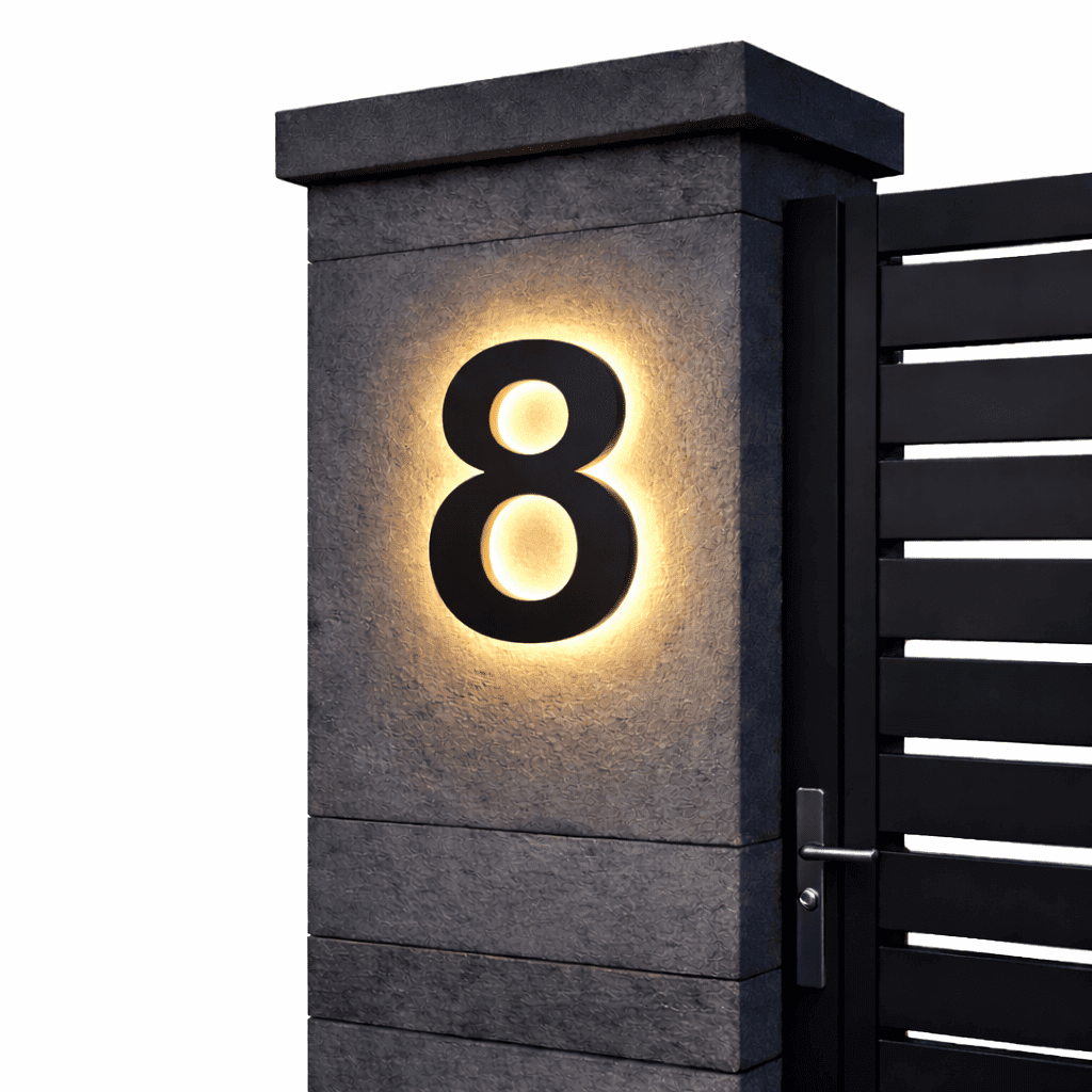Customizable LED House Numbers for Contemporary Homes